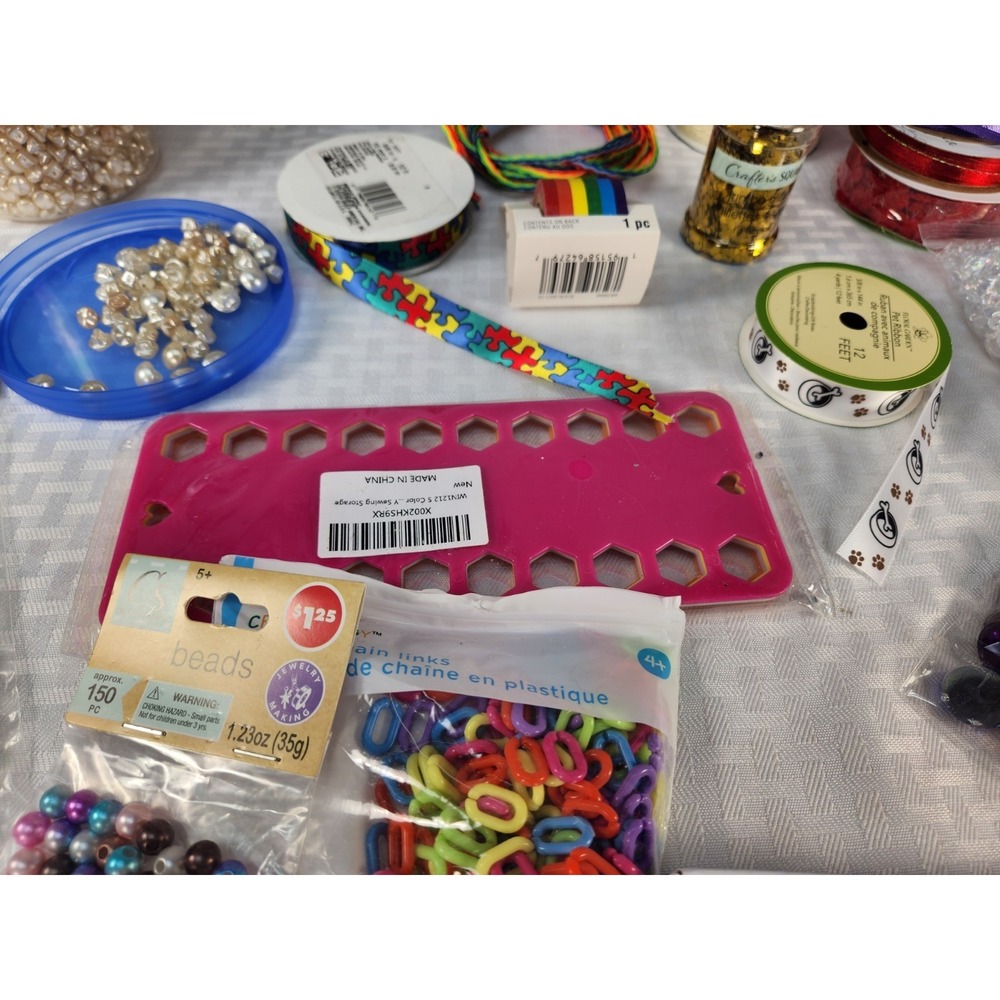 Lot of Mixed Craft Supplies New & Used Assorted Paint, Scrapbooking, Sewing Etc - Picture 9 of 13